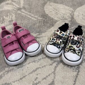 Converse Chuck Taylor All Star Leopard and Pink Slip-On High-Top Sneakers Size 6
